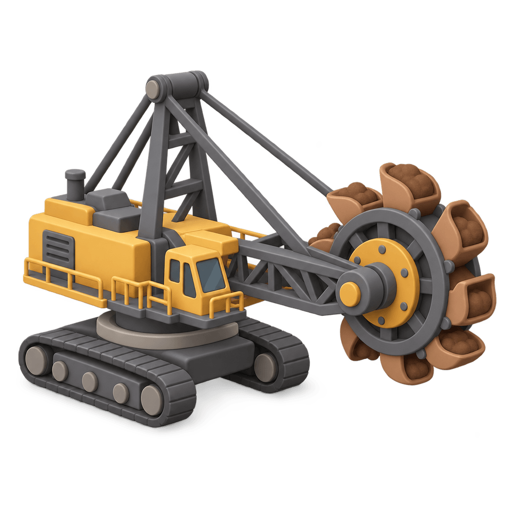 Bucket-Wheel Excavator 3D icon