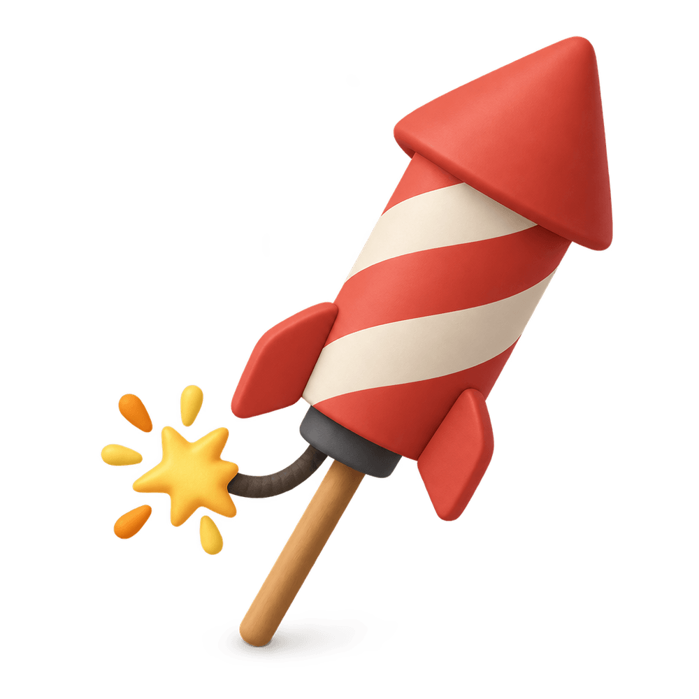 Rocket Firework 3D icon