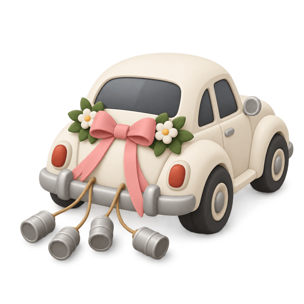 Just Married Car 3D icon