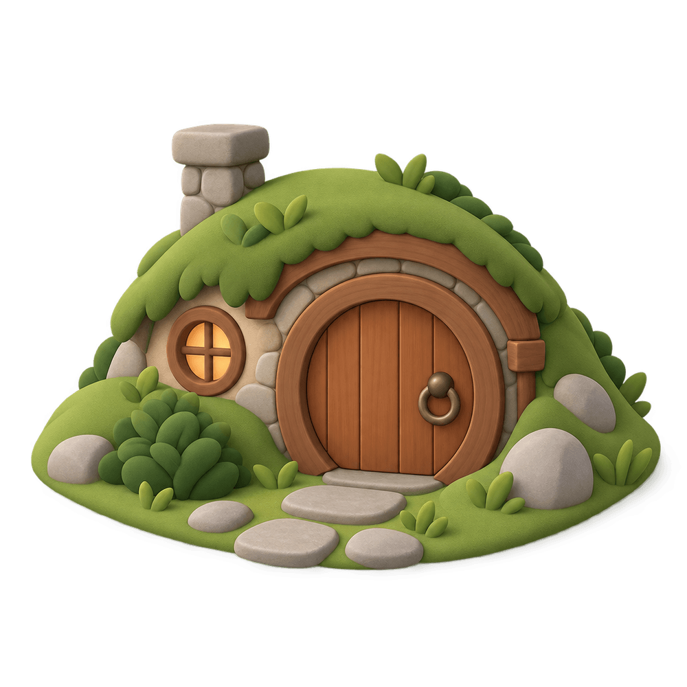 Round Hillside Door 3D icon