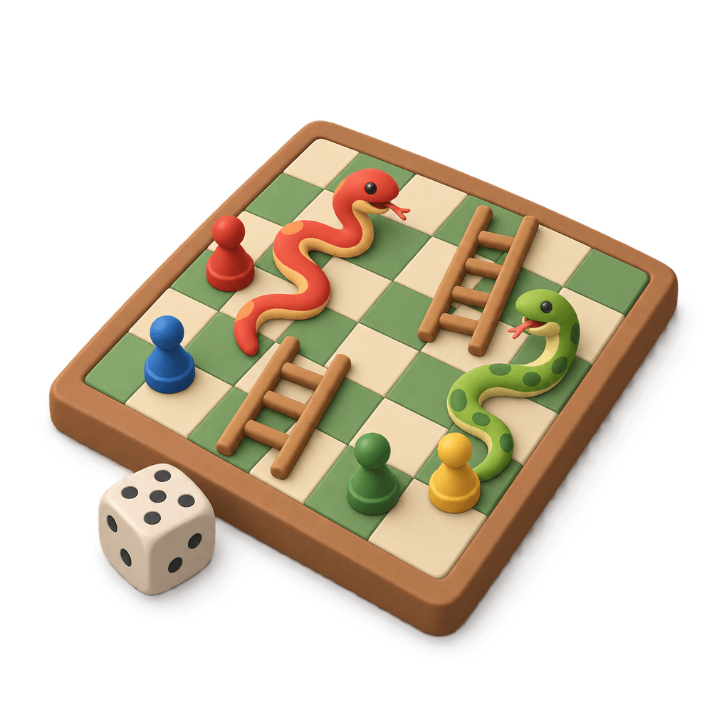 Snakes and Ladders Board 3D icon