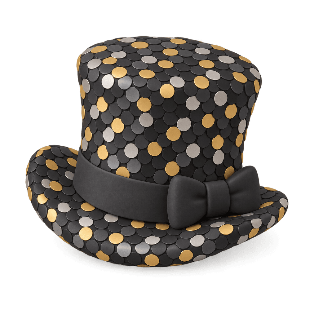 Sequin Top Hat 3D icon