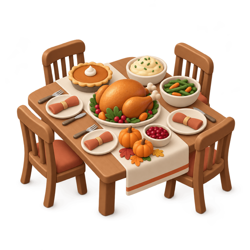 Thanksgiving Table 3D icon