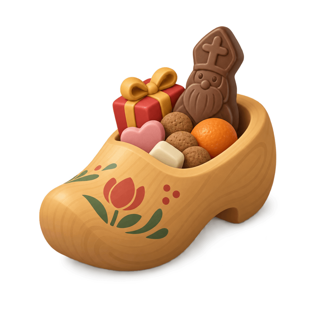 Wooden Clog with Treats 3D icon