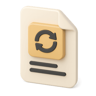 Create a file with a reload symbol in the middle of it.