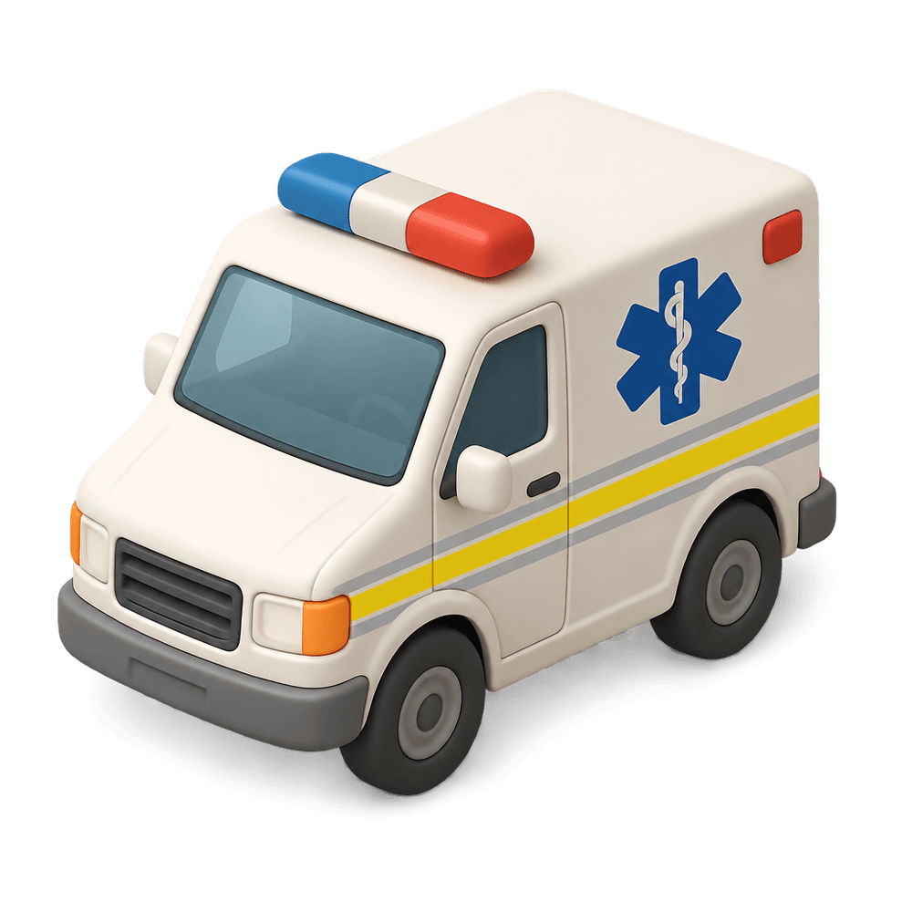 Ambulance 3D icon