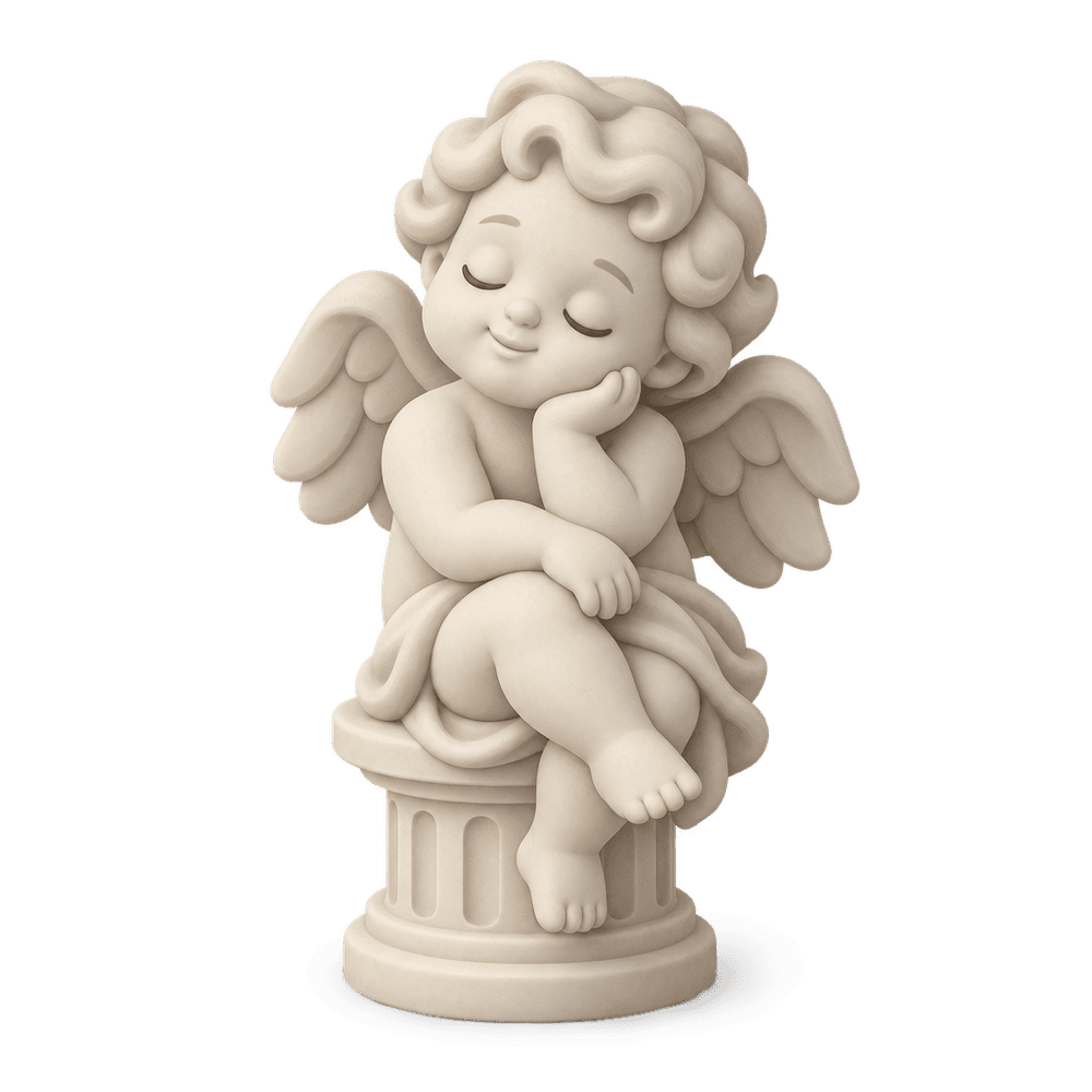 Cherub Statue 3D icon