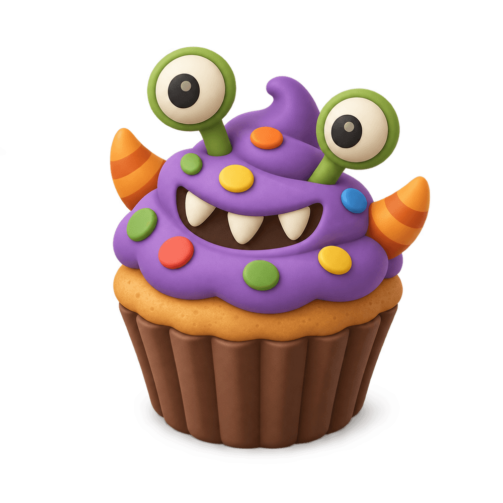 Monster Cupcake 3D icon