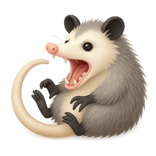 Opossum Screaming