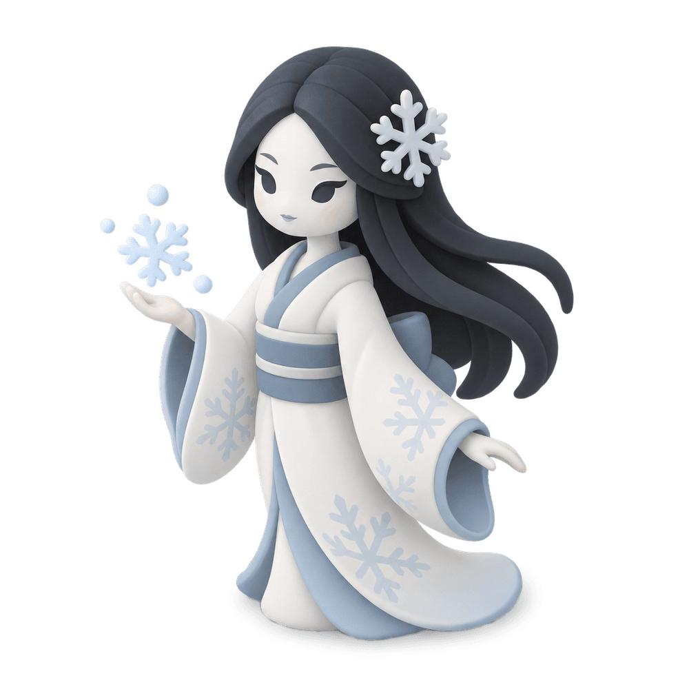 Yuki-onna 3D icon