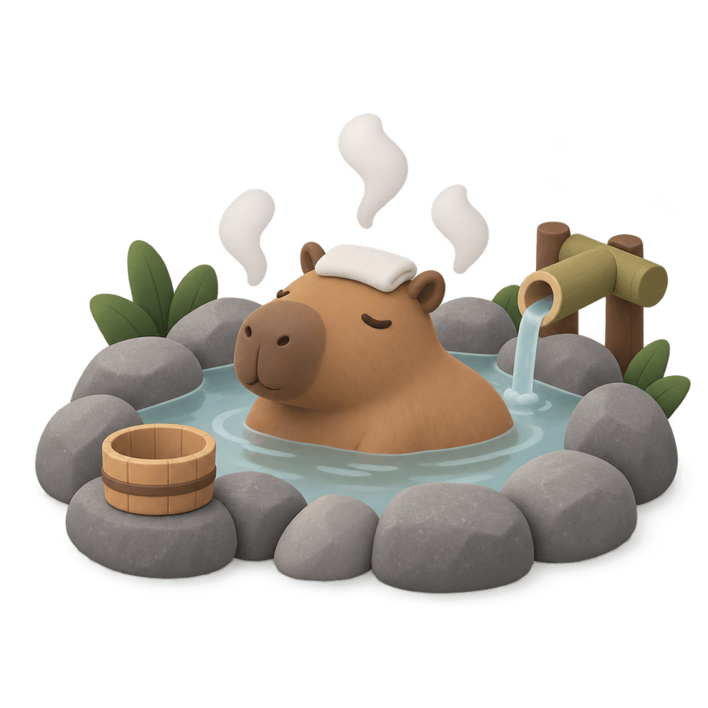 Capybara in Hot Spring 3D icon