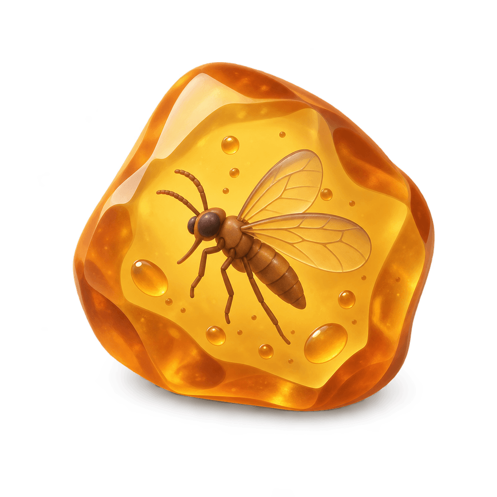Amber with Insect 3D icon