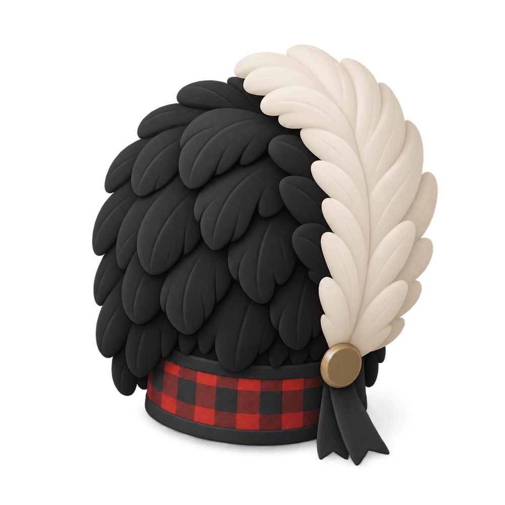 Gille Ostrich Feather Hat 3D icon