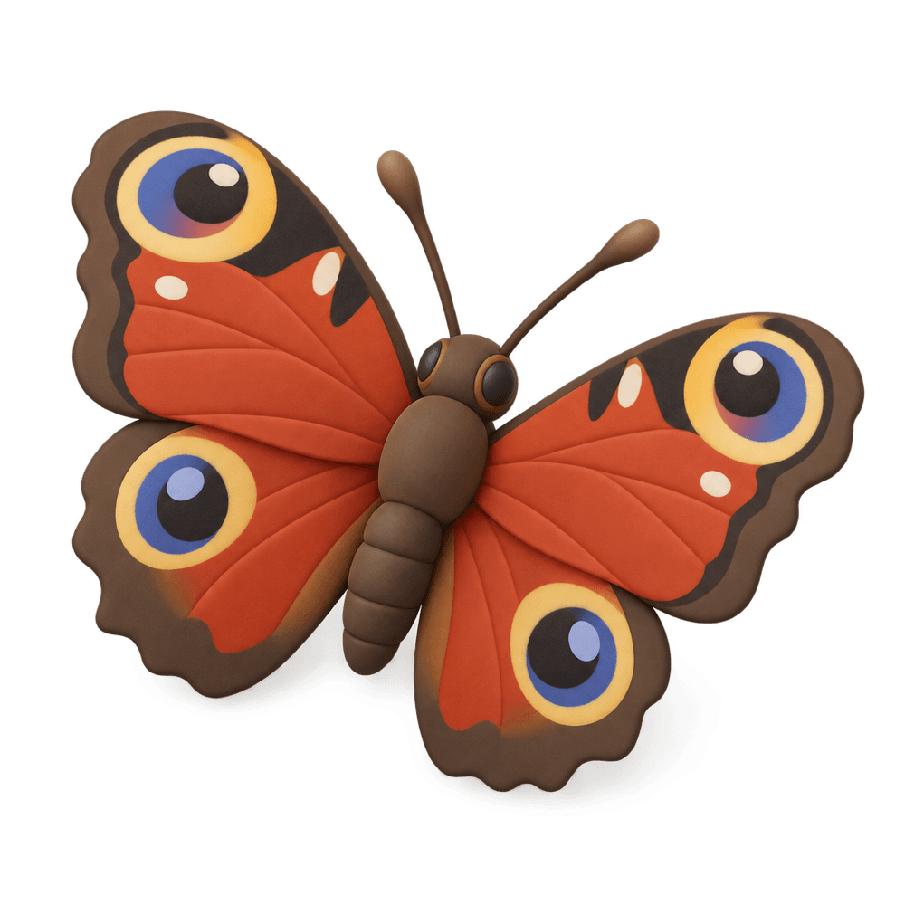 Peacock Butterfly 3D icon