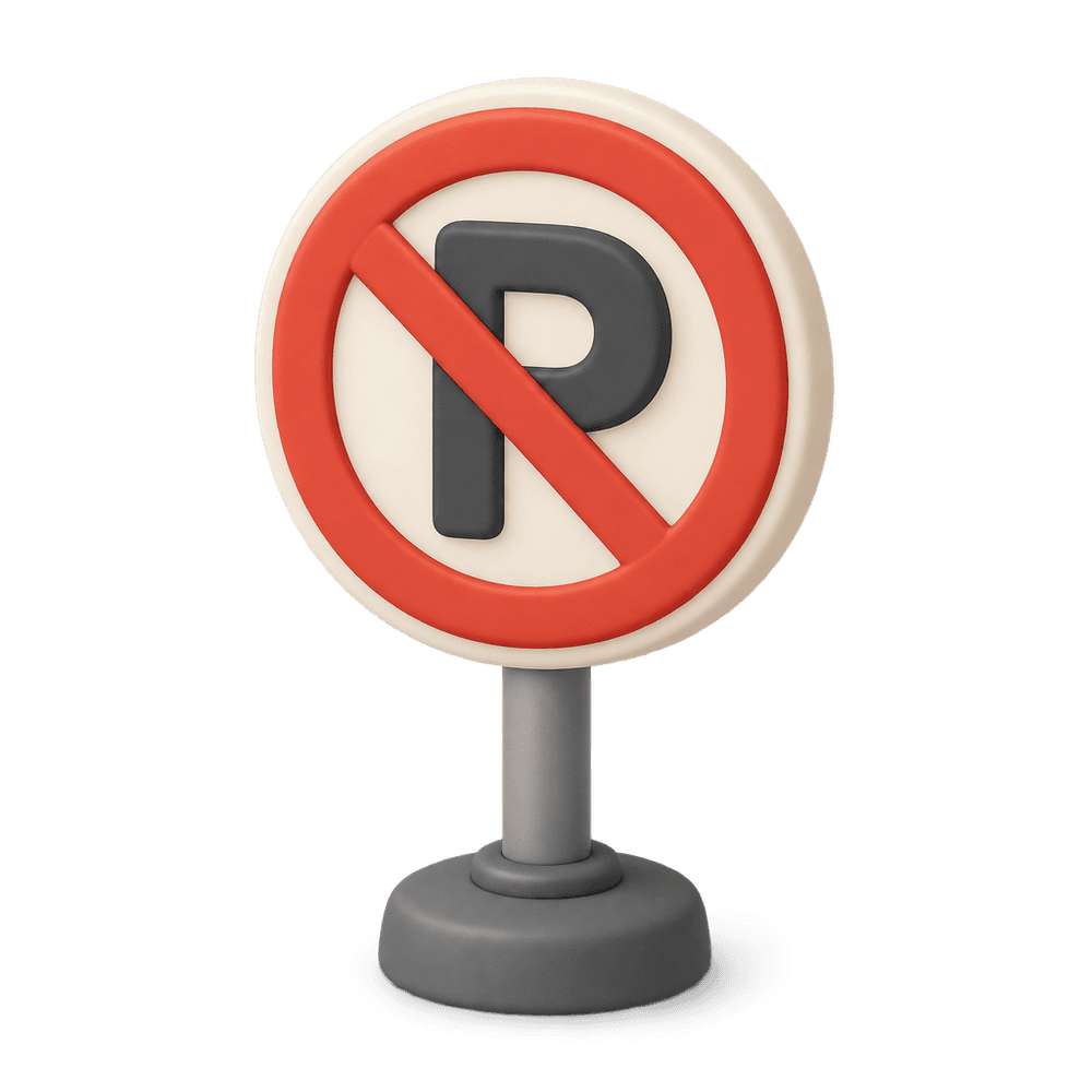 No Parking Sign 3D icon