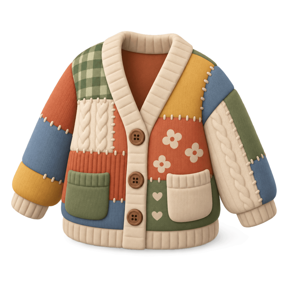 Patchwork Cardigan 3D icon