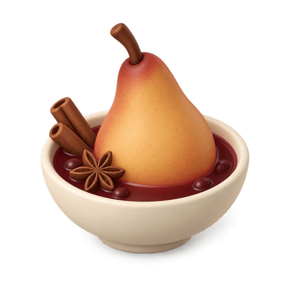 Poached Pear 3D icon