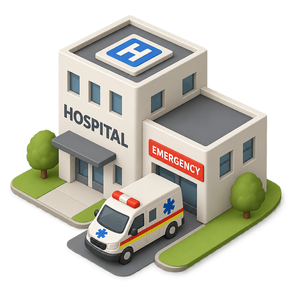 Hospital 3D icon