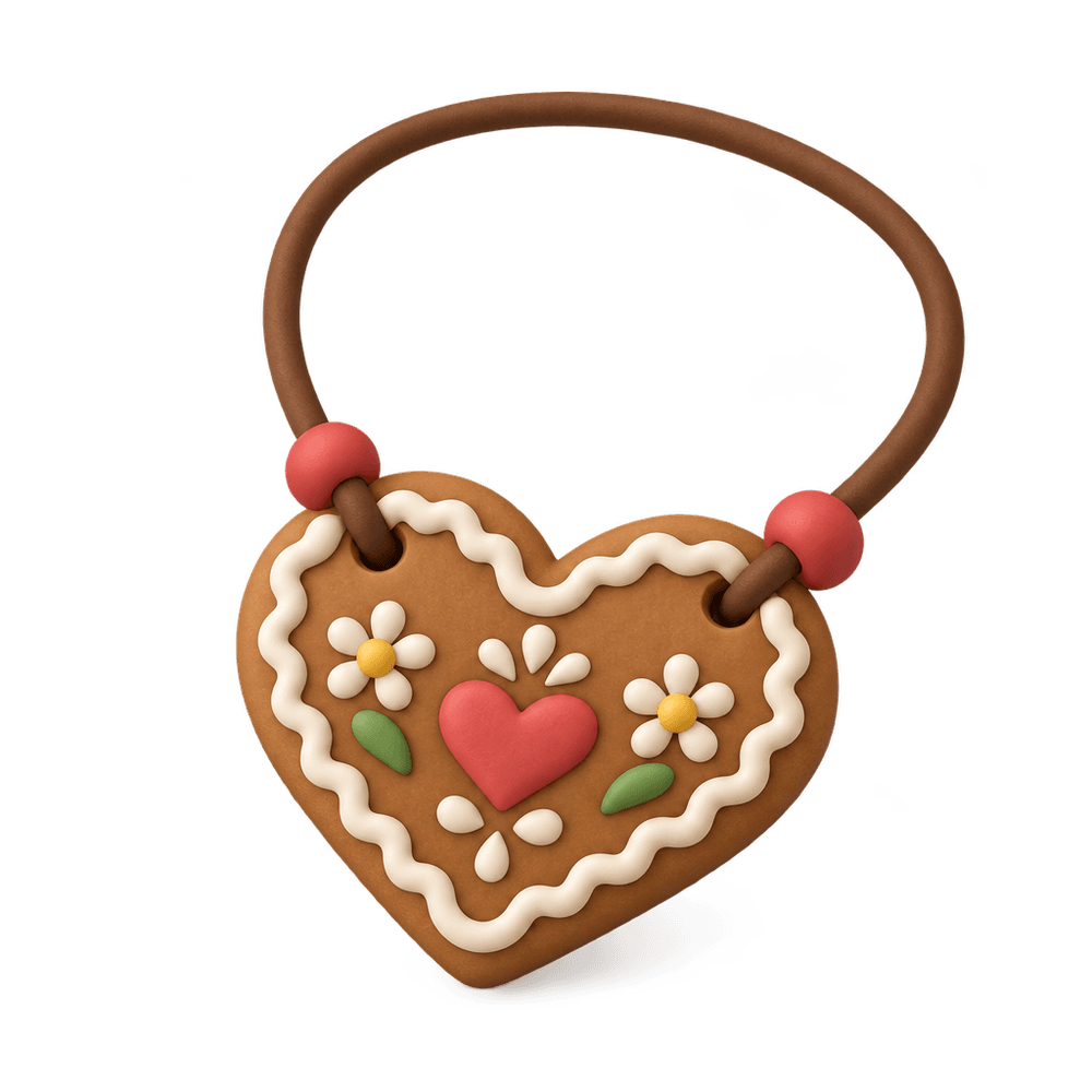 Gingerbread Heart Necklace 3D icon