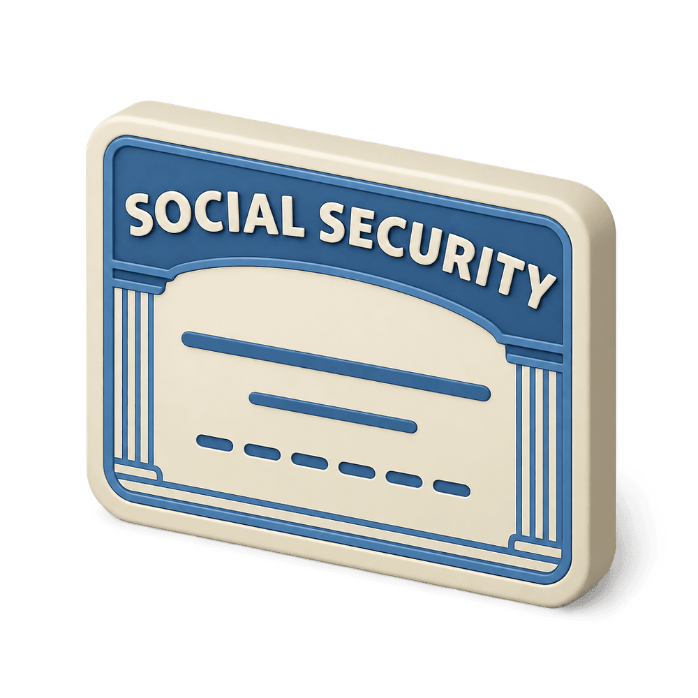 Social Security Card 3D icon
