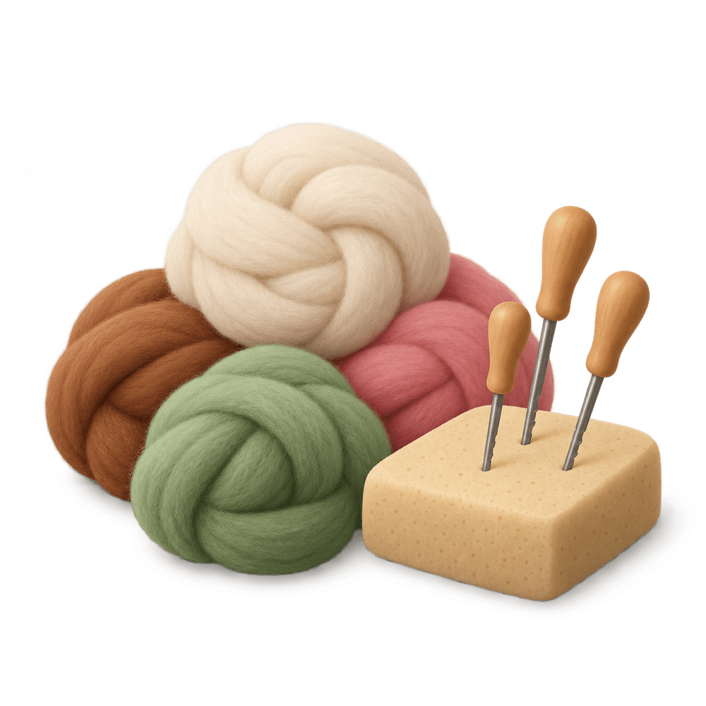 Needle Felting Wool 3D icon