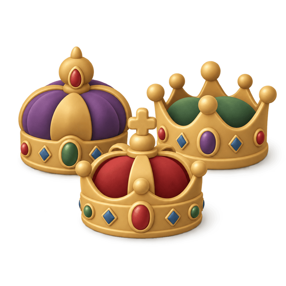Wise Men Crowns 3D icon