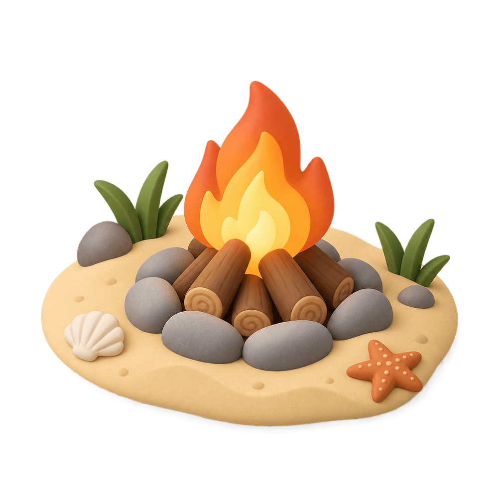 Beach Bonfire 3D icon