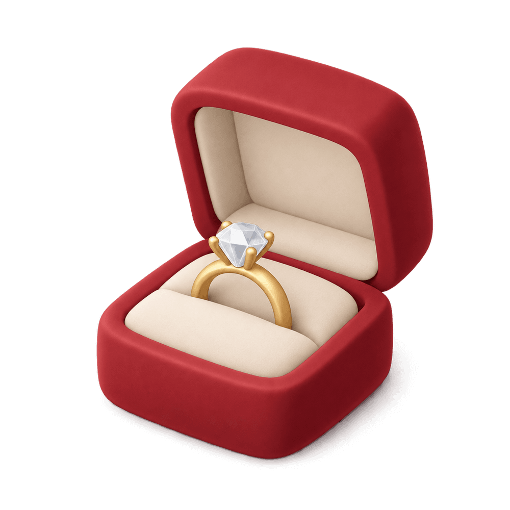 Engagement Ring Box 3D icon