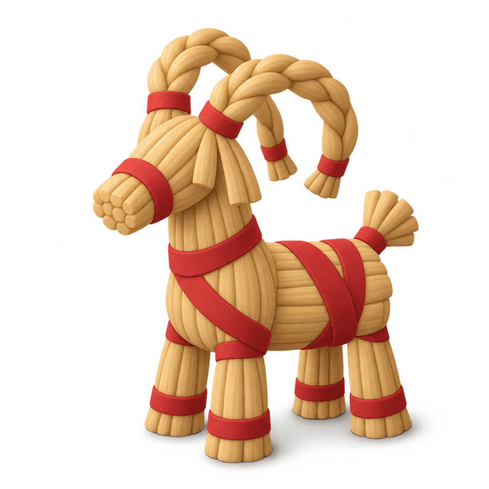 Straw Yule Goat 3D icon