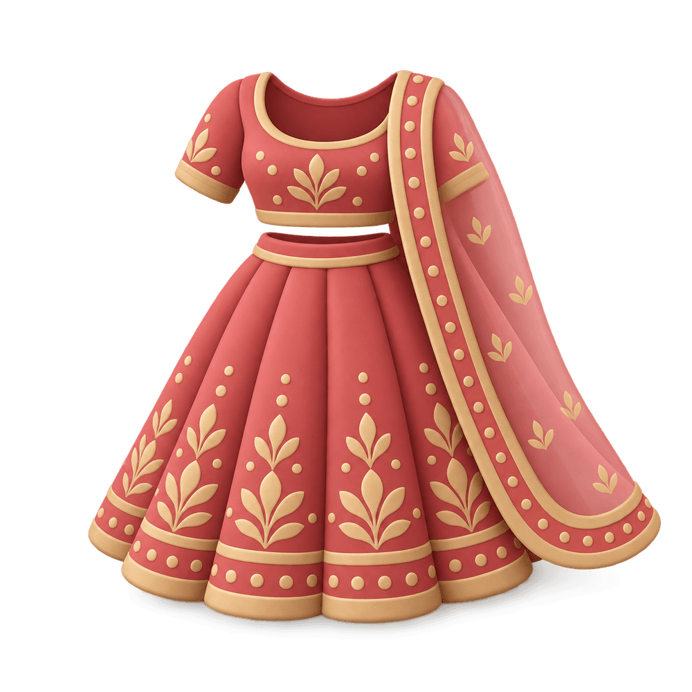 Lehenga 3D icon