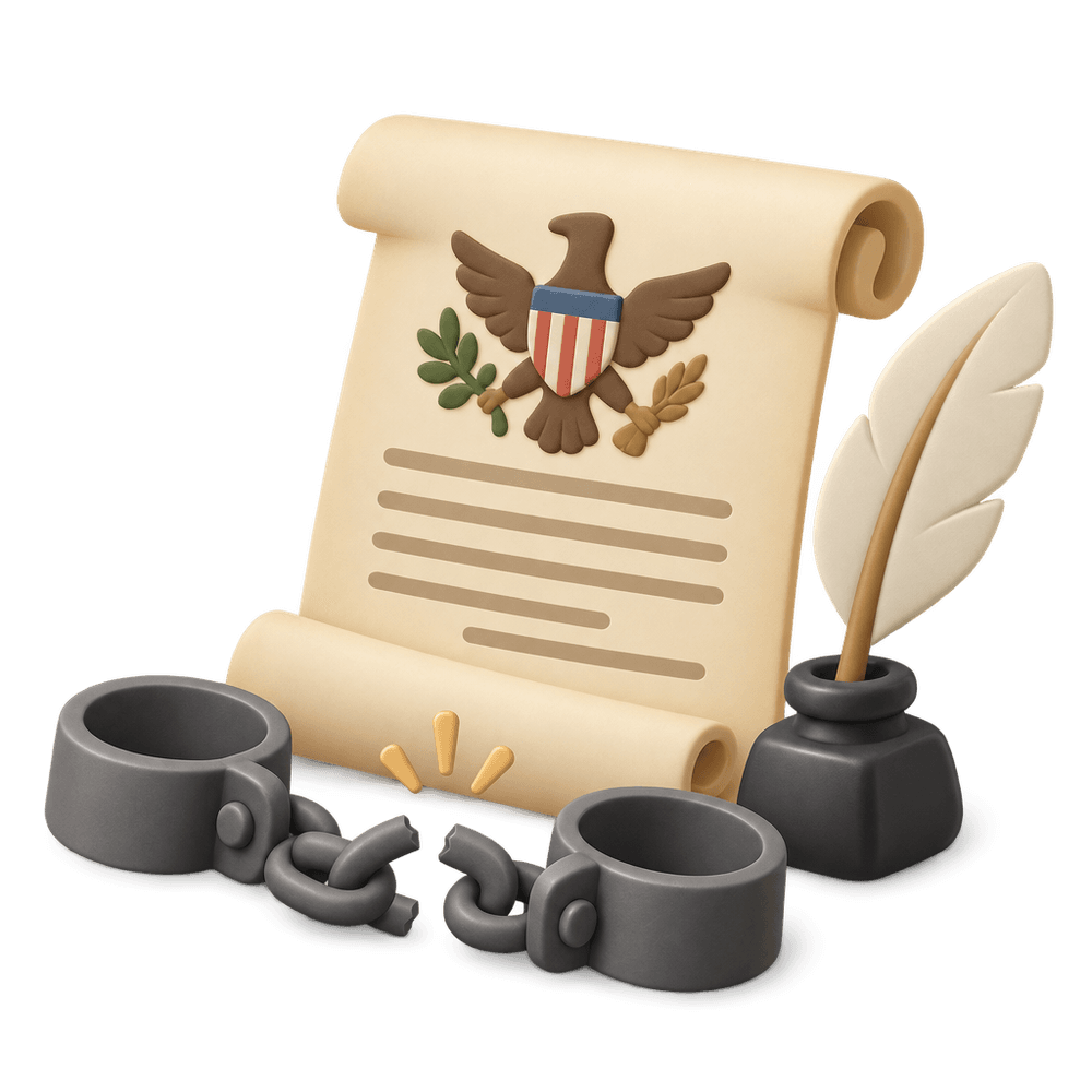 Emancipation Proclamation 3D icon