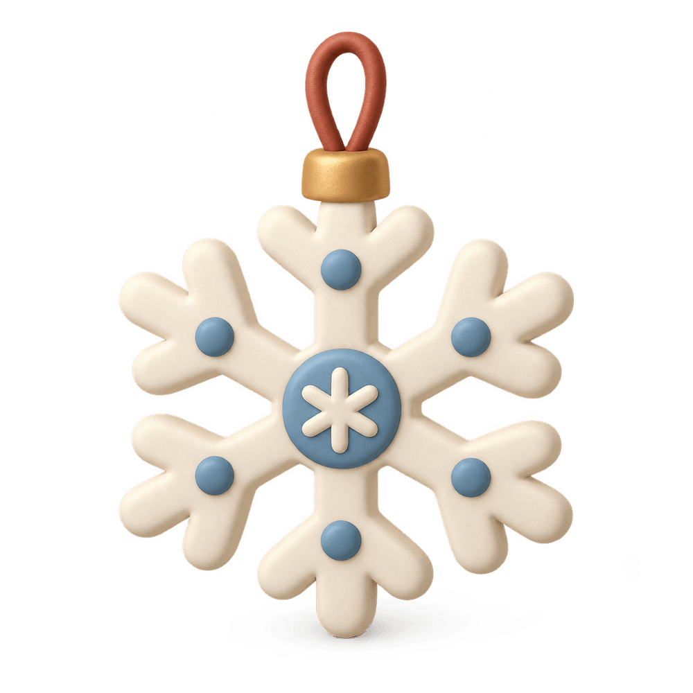 Snowflake Ornament 3D icon