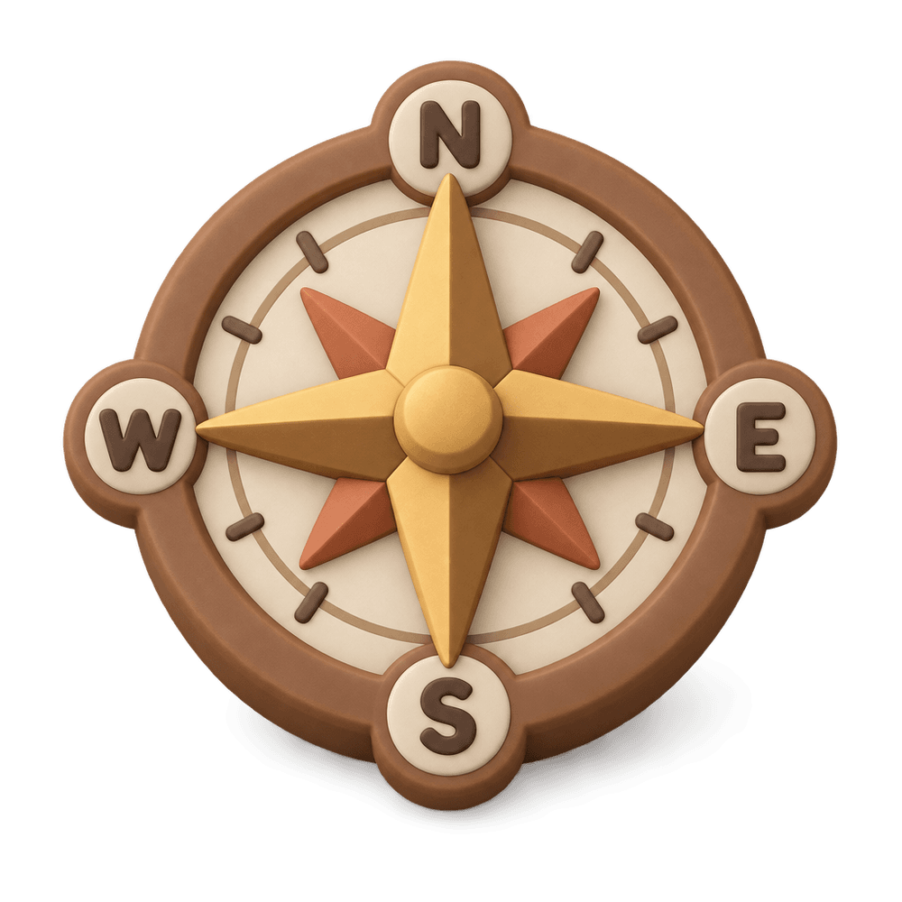 Compass Rose 3D icon