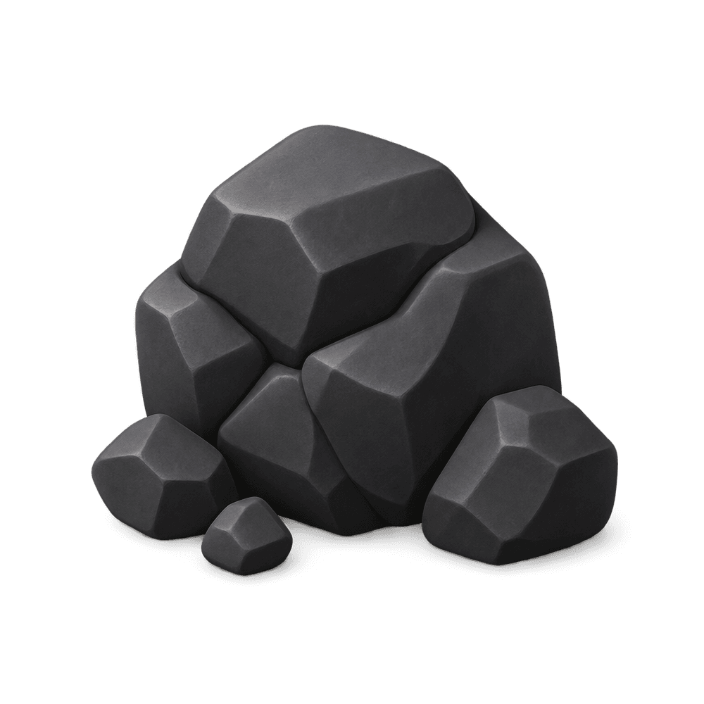 Lump of Coal 3D icon