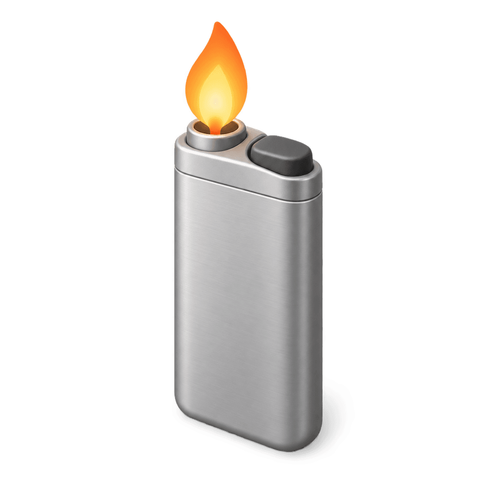 Metal Pocket Lighter 3D icon