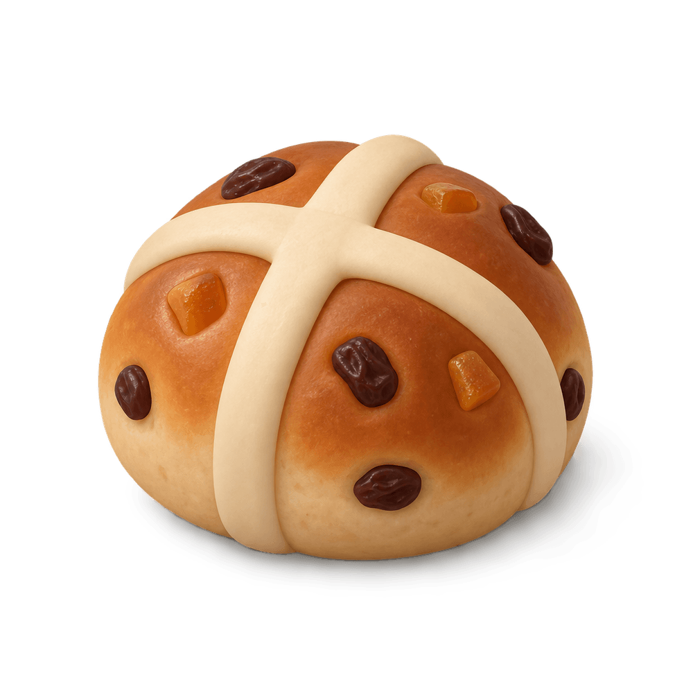 Hot Cross Bun 3D icon