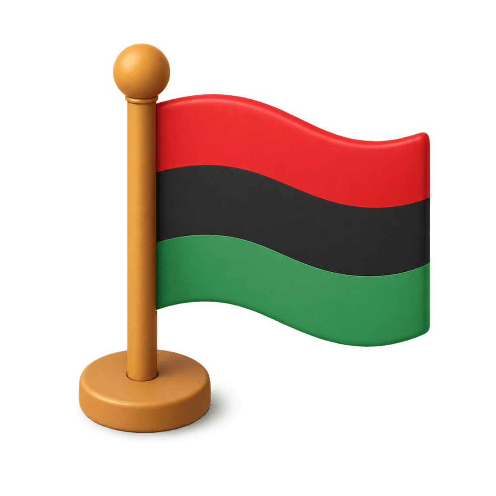 Pan-African Flag 3D icon