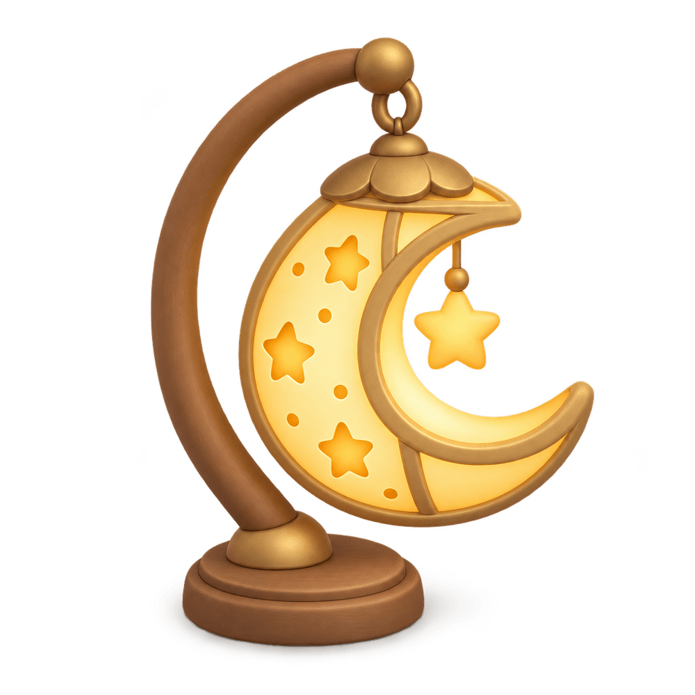 Crescent Moon Lantern 3D icon