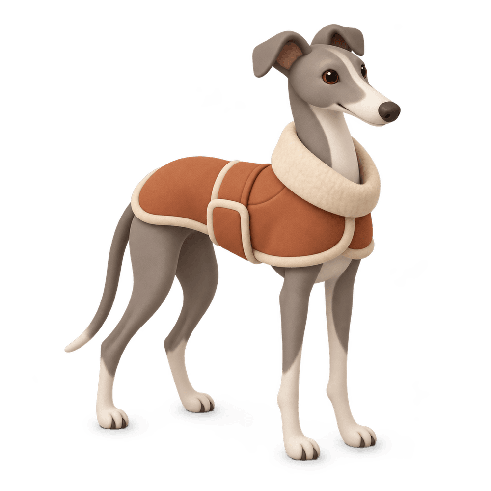 Greyhound in a Coat 3D icon