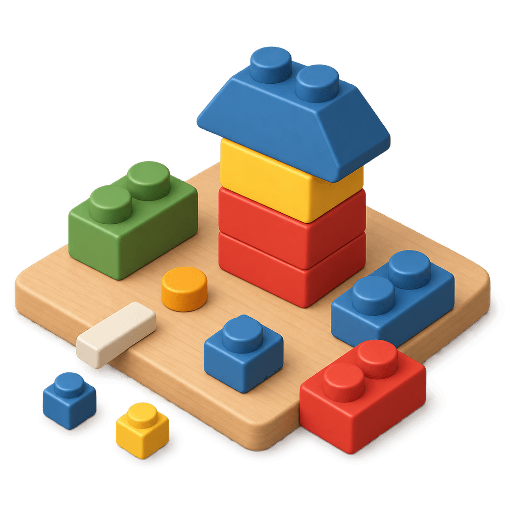Toy Brick Set 3D icon