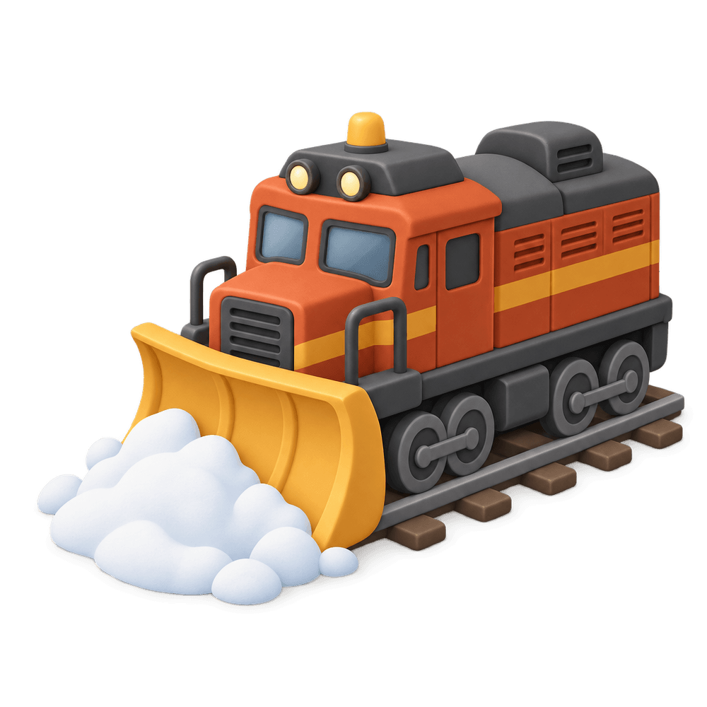 Snowplow Train 3D icon