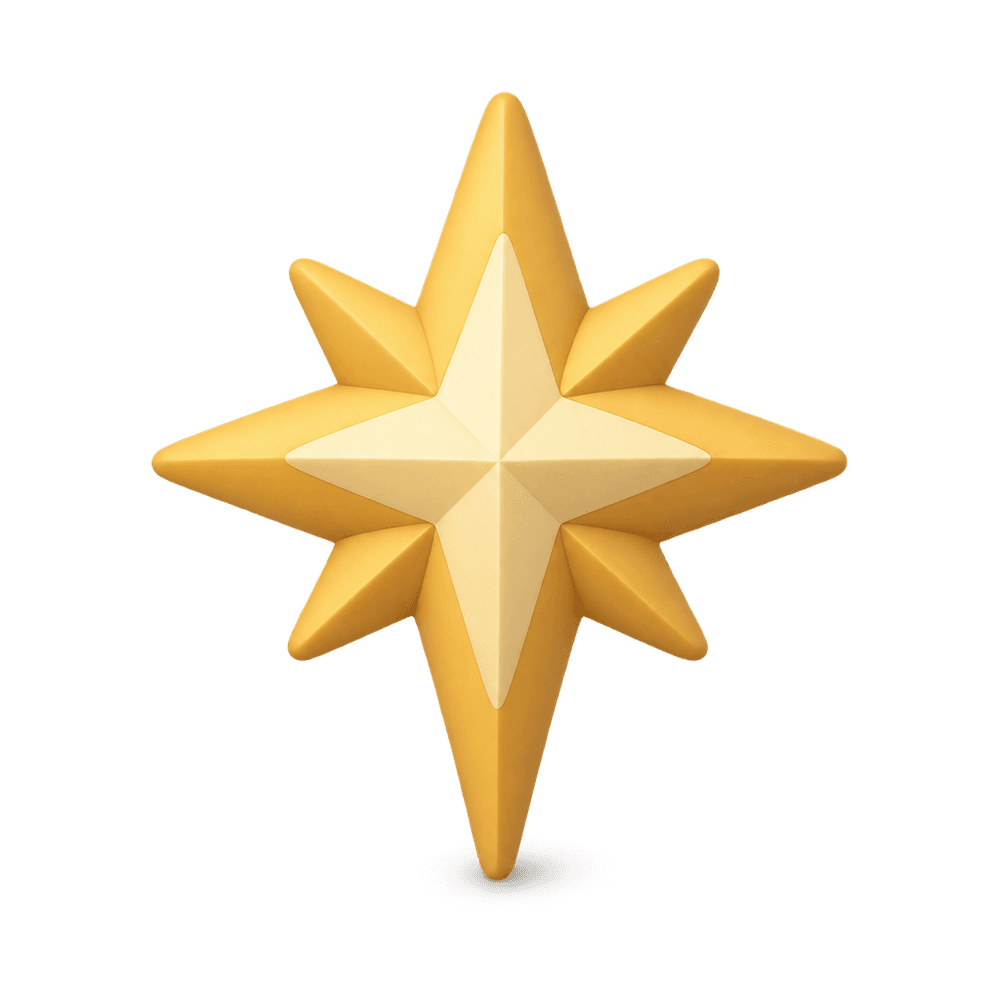 Star of Bethlehem 3D icon