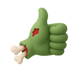 Zombie thumbs up