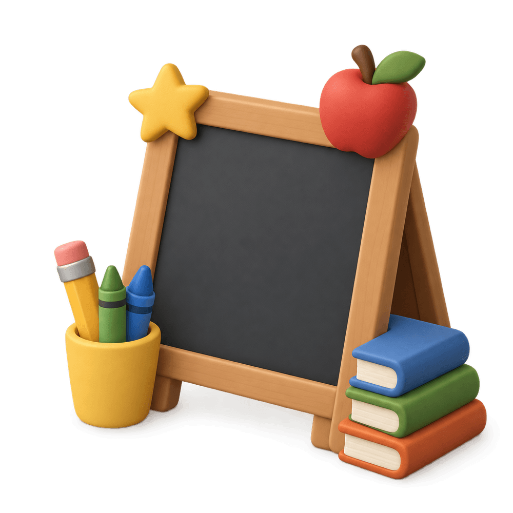 First Day of School Sign 3D icon