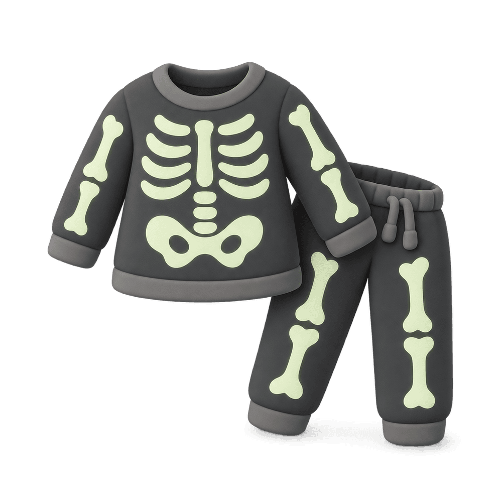 Glow-in-the-Dark Skeleton Pajamas 3D icon