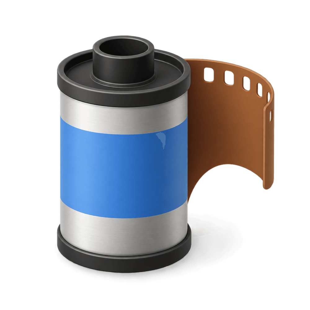 Color Film Canister 3D icon