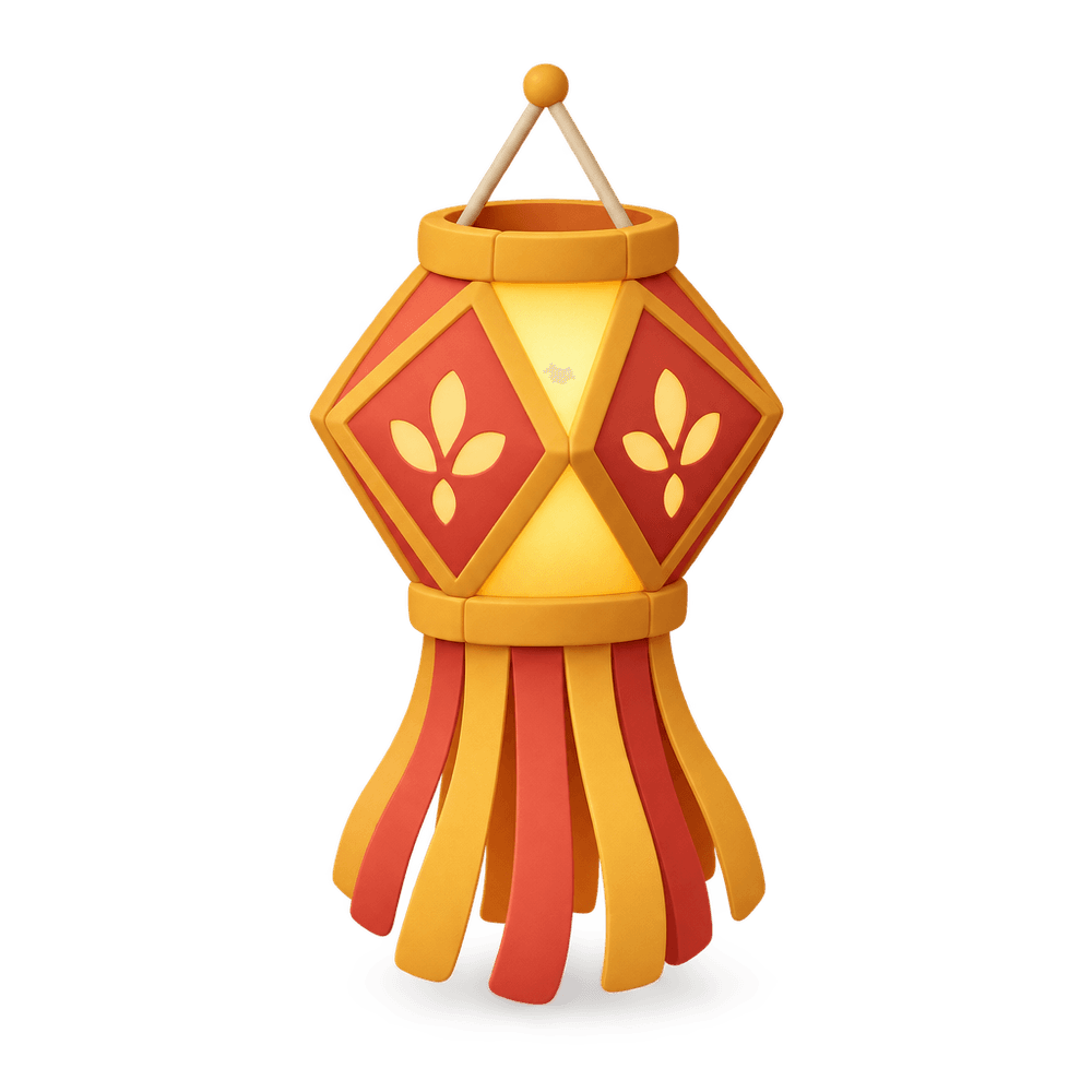 Akash Kandil Lantern 3D icon