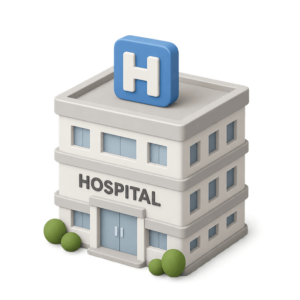 Hospital 3D icon