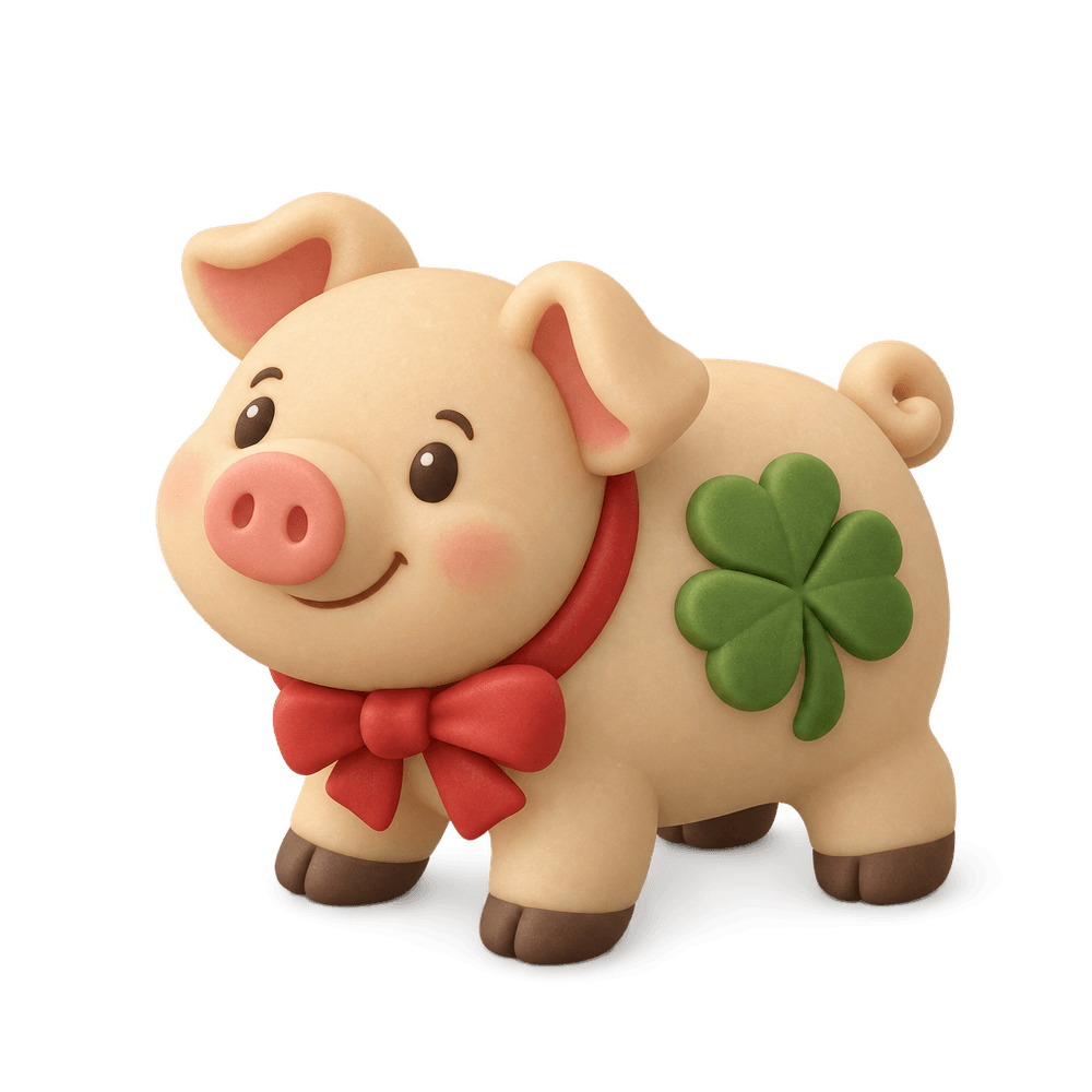 Marzipan Lucky Pig 3D icon