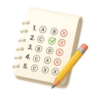 create a test booklet with multiple-choice questions